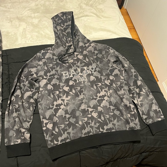 BALLY Unisex Gray Camouflage Hoodie and Jogger Set Sz: XL M / XXL W Orig.$460 - Picture 3 of 14